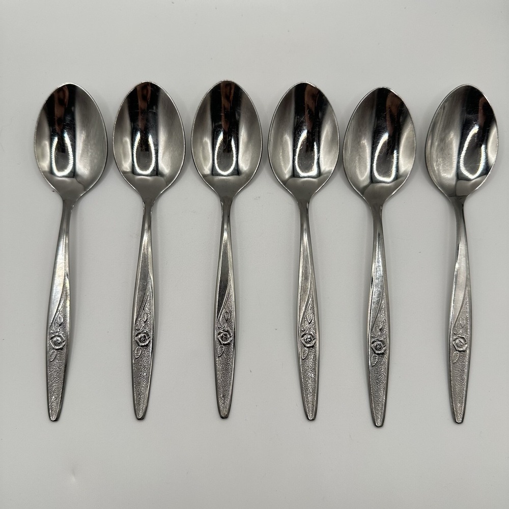 Utica‎ Stainless - Satin Rose - 7 3/8" Teaspoons Set of 6 USA Replacement